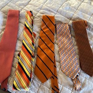 Set of 5 men’s ties- orange variety